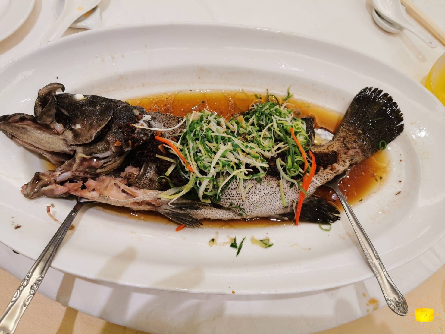 欖豉醬清蒸石斑魚